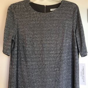 Petite London Style Elbow Sleeve Shift Dress